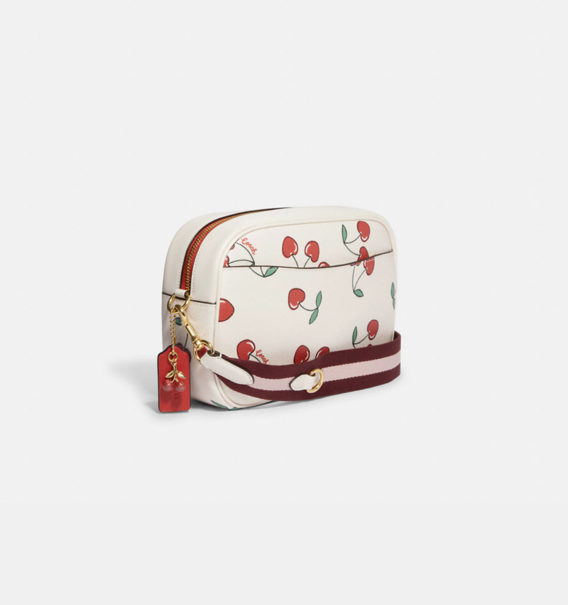 Jamie Camera Bag With Heart Cherry Print