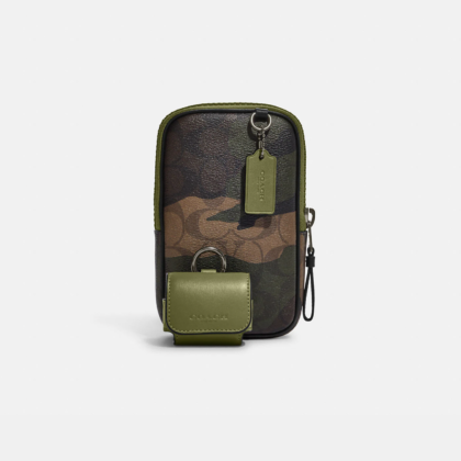 Multifunction Phone Pack In Signature Canvas With Camo Print