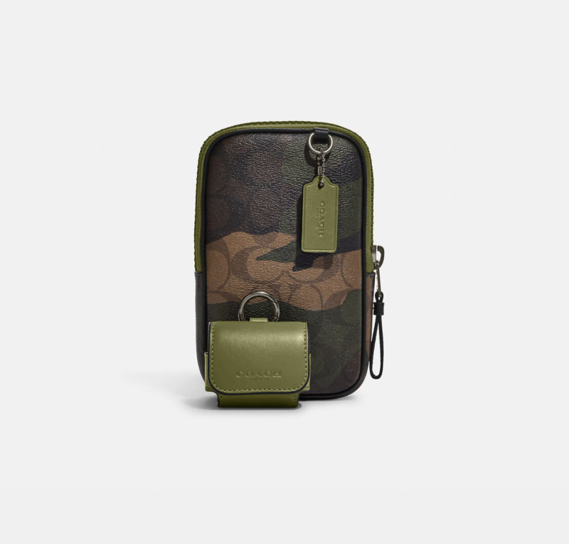 Multifunction Phone Pack In Signature Canvas With Camo Print