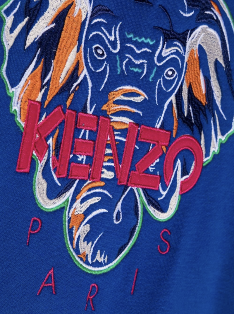 Kenzo Kids logo-embroidered cotton sweatshirt dress