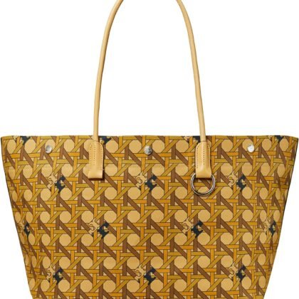 Tory Burch Canvas Basket Weave Tote