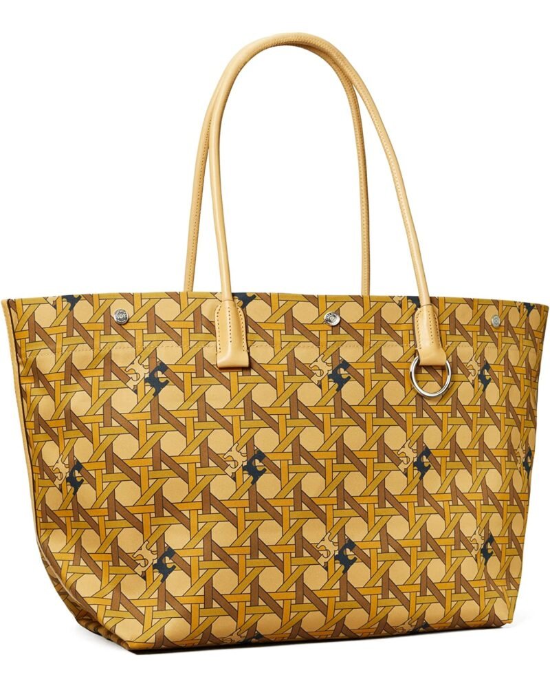 Tory Burch Canvas Basket Weave Tote