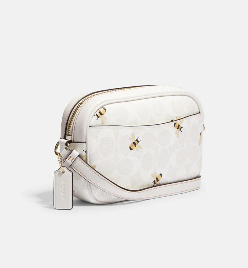 Coach Mini Jamie Camera Bag In Signature Canvas With Bee Print